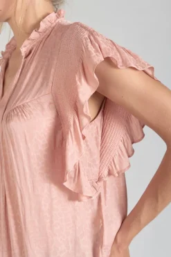 Le Temps des Cerises Top Theron Rose Saumon-Femme Tops