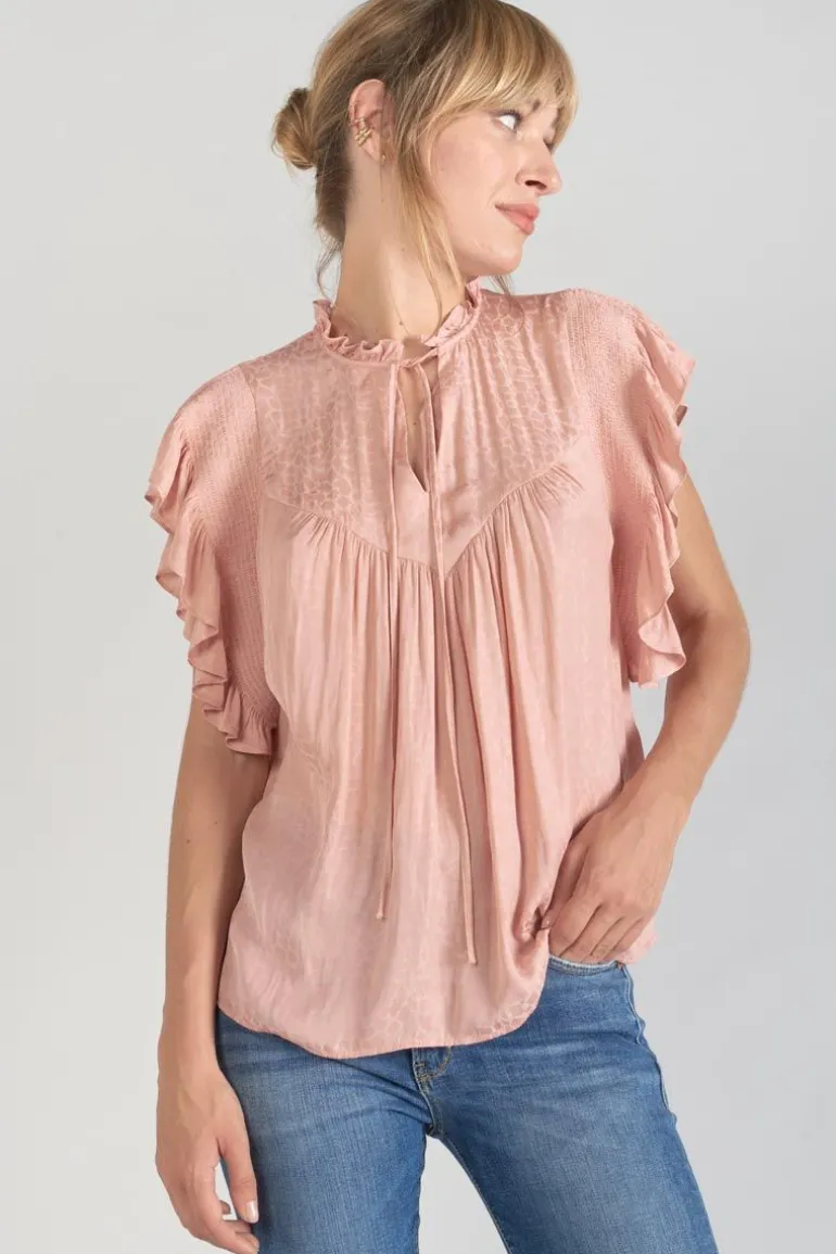 Le Temps des Cerises Top Theron Rose Saumon-Femme Tops