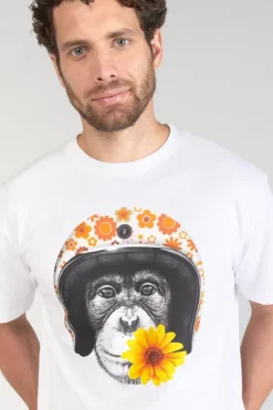 Le Temps des Cerises T-Shirt Andler Blanc Imprime-Homme T-Shirts & Polos