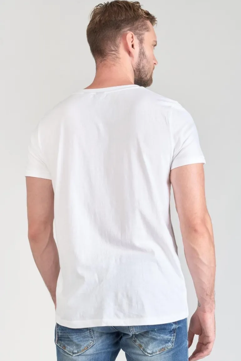 Le Temps des Cerises T-Shirt Brown Blanc-Homme T-Shirts & Polos