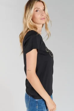 Le Temps des Cerises T-Shirt Carole Noir Imprime-Femme T-Shirts & Débardeurs