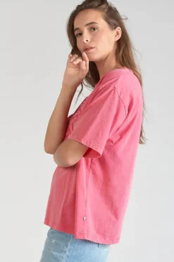 Le Temps des Cerises T-Shirt Cassio Rose Delave-Femme T-Shirts & Débardeurs