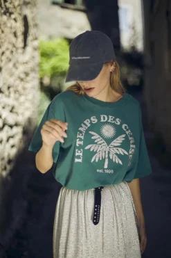 Le Temps des Cerises T-Shirt Cassio Vert Sapin-Femme T-Shirts & Débardeurs
