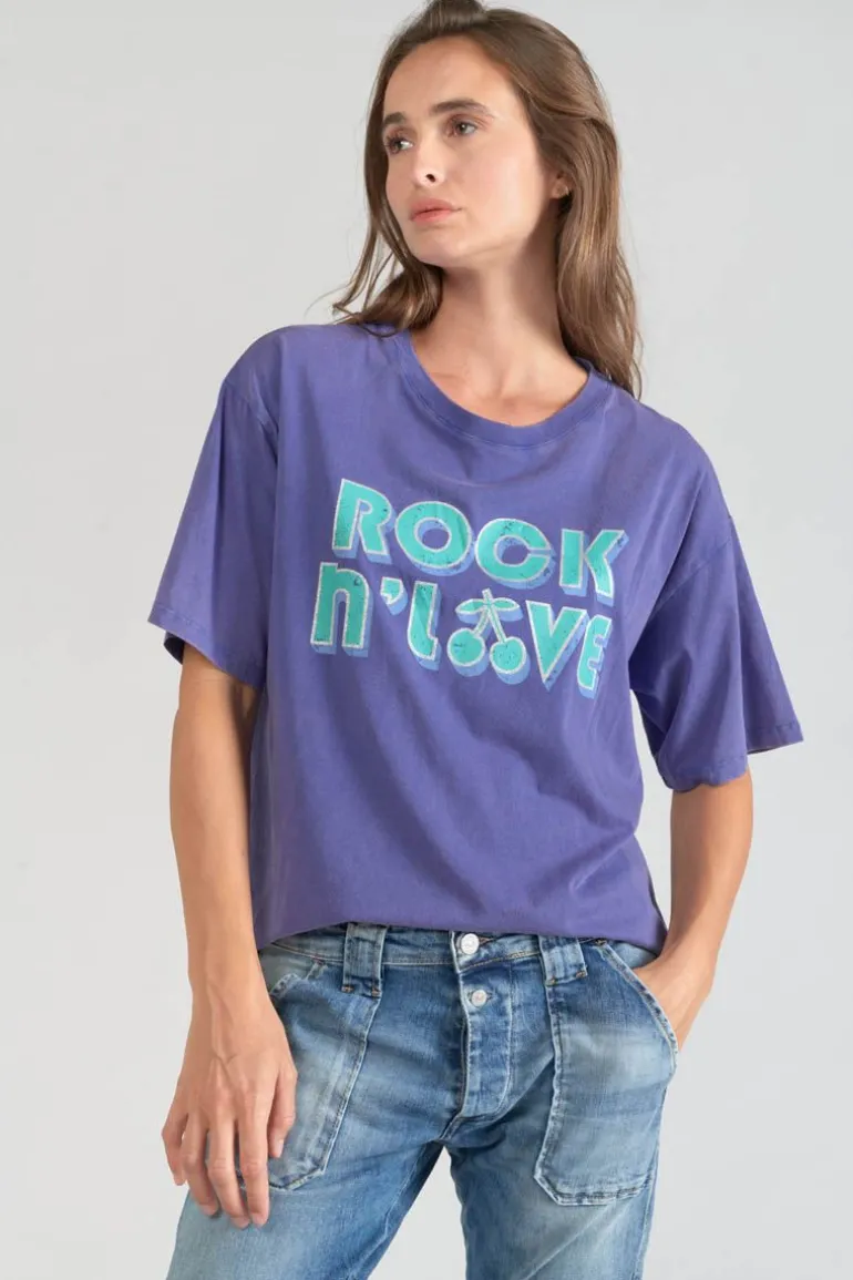 Le Temps des Cerises T-Shirt Cassio Violet-Femme T-Shirts & Débardeurs