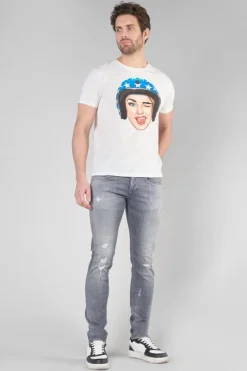 Le Temps des Cerises T-Shirt Cram Blanc Imprime-Homme T-Shirts & Polos