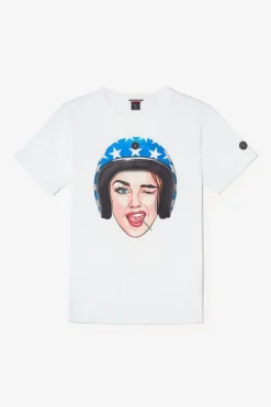 Le Temps des Cerises T-Shirt Cram Blanc Imprime-Homme T-Shirts & Polos