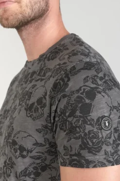 Le Temps des Cerises T-Shirt Facto Gris Et Noir-Homme T-Shirts & Polos