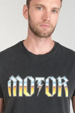 Le Temps des Cerises T-Shirt Gabrent Gris Delave Imprime-Homme T-Shirts & Polos