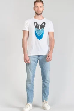 Le Temps des Cerises T-Shirt Gan Blanc Imprime-Homme T-Shirts & Polos