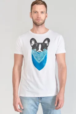 Le Temps des Cerises T-Shirt Gan Blanc Imprime-Homme T-Shirts & Polos