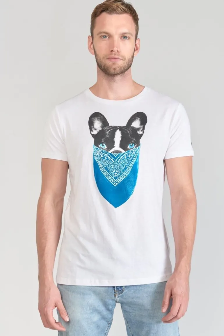 Le Temps des Cerises T-Shirt Gan Blanc Imprime-Homme T-Shirts & Polos