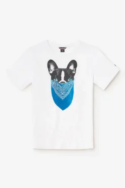 Le Temps des Cerises T-Shirt Gan Blanc Imprime-Homme T-Shirts & Polos