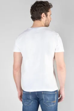 Le Temps des Cerises T-Shirt Gaspa Blanc Imprime-Homme T-Shirts & Polos