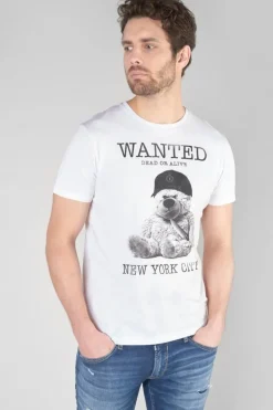 Le Temps des Cerises T-Shirt Gaspa Blanc Imprime-Homme T-Shirts & Polos