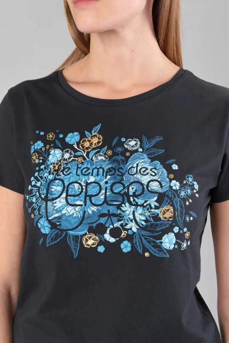 Le Temps des Cerises T-Shirt Gracy Noir Imprime-Femme T-Shirts & Débardeurs