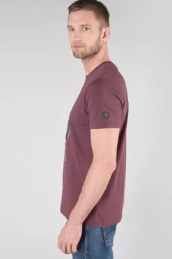 Le Temps des Cerises T-Shirt Gregor Lie De Vin Imprime-Homme T-Shirts & Polos