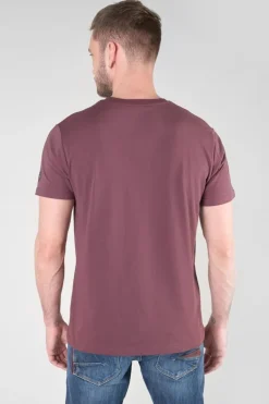 Le Temps des Cerises T-Shirt Gregor Lie De Vin Imprime-Homme T-Shirts & Polos