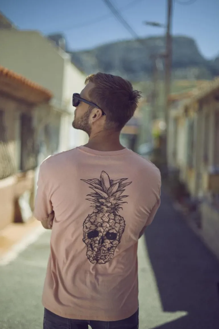 Le Temps des Cerises T-Shirt Holo Corail Imprime-Homme T-Shirts & Polos