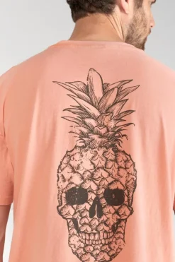 Le Temps des Cerises T-Shirt Holo Corail Imprime-Homme T-Shirts & Polos