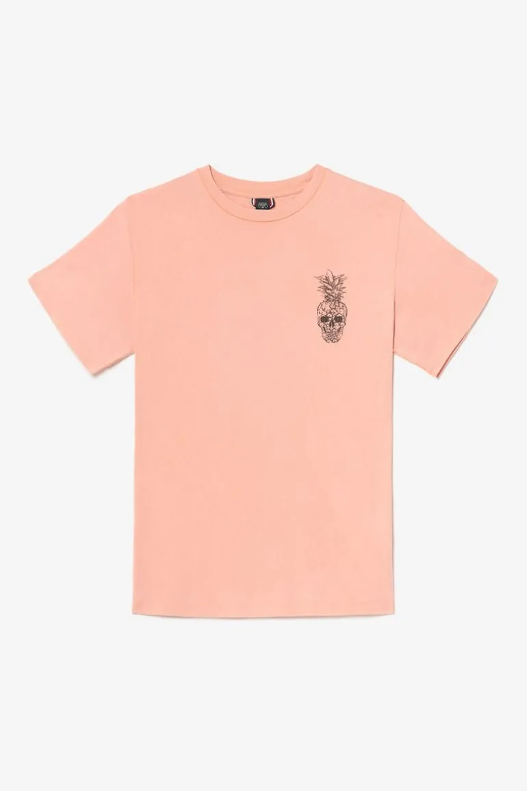 Le Temps des Cerises T-Shirt Holo Corail Imprime-Homme T-Shirts & Polos