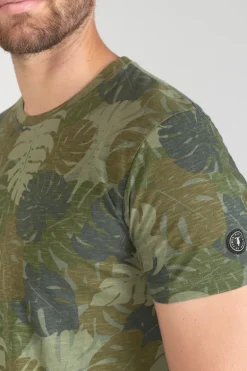 Le Temps des Cerises T-Shirt Jung A Motif Jungle Kaki-Homme T-Shirts & Polos