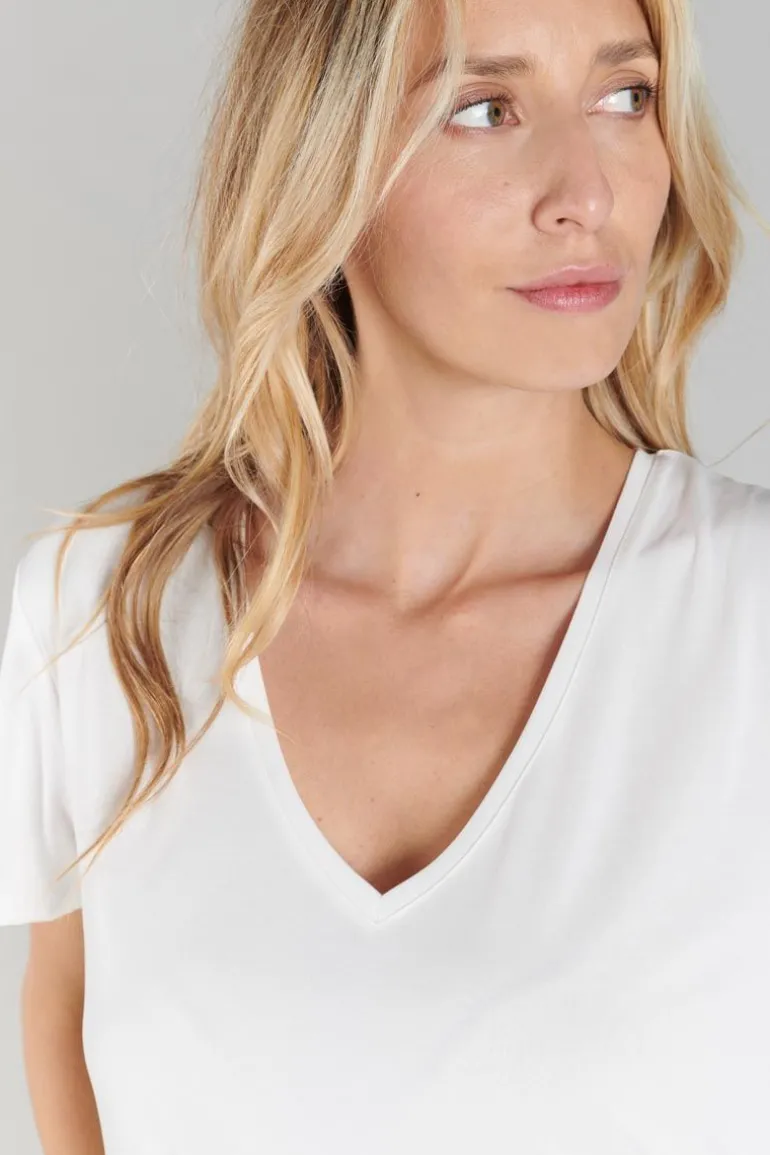 Le Temps des Cerises T-Shirt Lola Vanille-Femme T-Shirts & Débardeurs