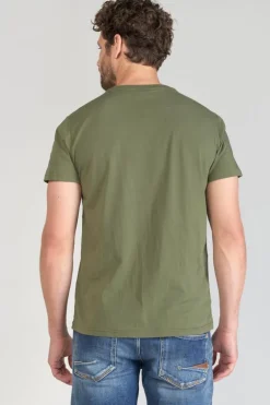 Le Temps des Cerises T-Shirt Machida Kaki Imprime-Homme T-Shirts & Polos