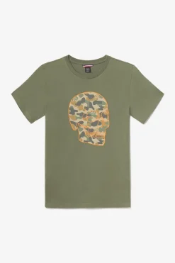 Le Temps des Cerises T-Shirt Machida Kaki Imprime-Homme T-Shirts & Polos