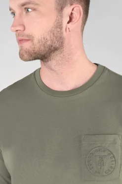 Le Temps des Cerises T-Shirt Manches Longues Laia Kaki-Homme T-Shirts & Polos