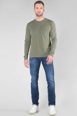 Le Temps des Cerises T-Shirt Manches Longues Laia Kaki-Homme T-Shirts & Polos