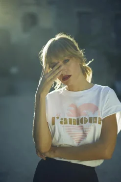 Le Temps des Cerises T-Shirt Miya Blanc Imprime-Femme T-Shirts & Débardeurs