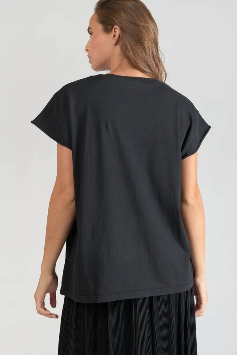 Le Temps des Cerises T-Shirt Miya Noir Imprime-Femme T-Shirts & Débardeurs