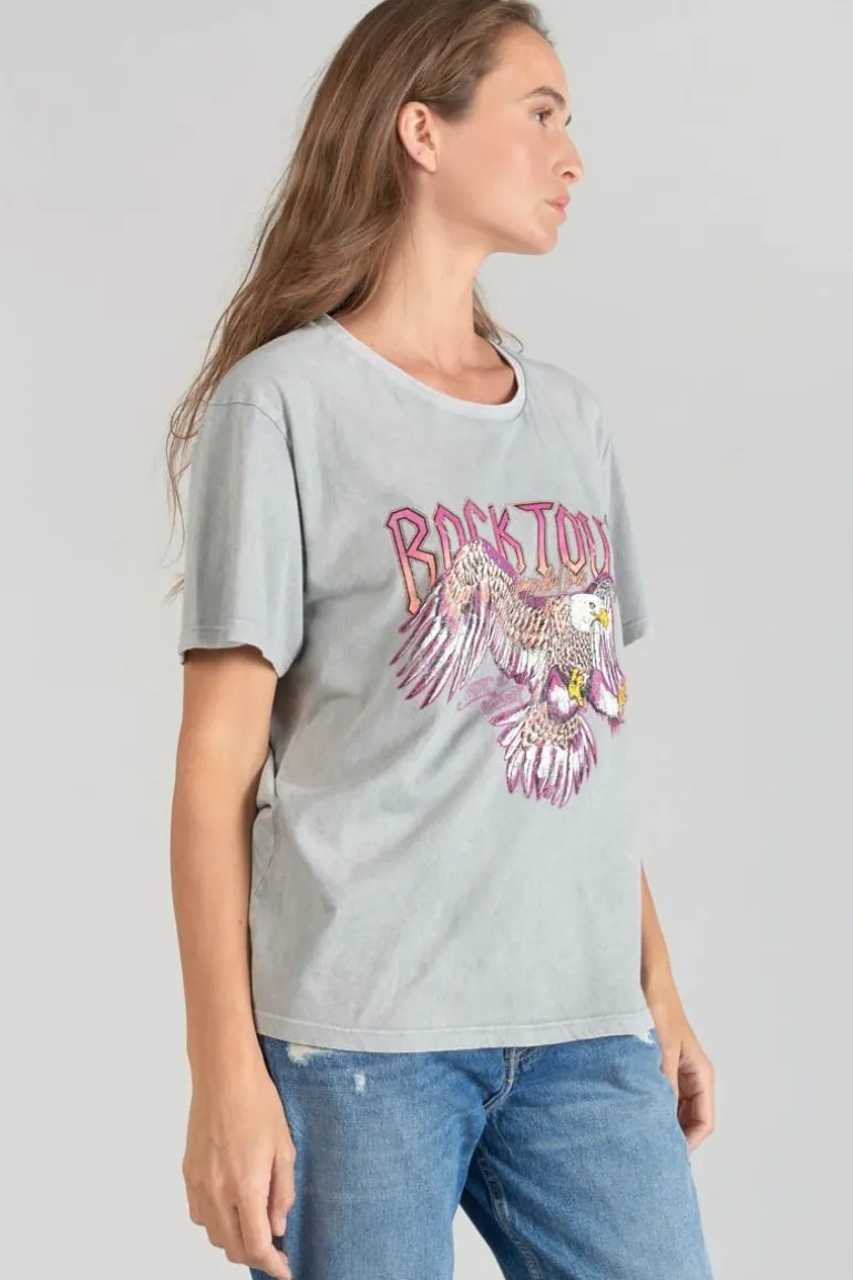 Le Temps des Cerises T-Shirt Nixon Gris Clair Delave-Femme T-Shirts & Débardeurs