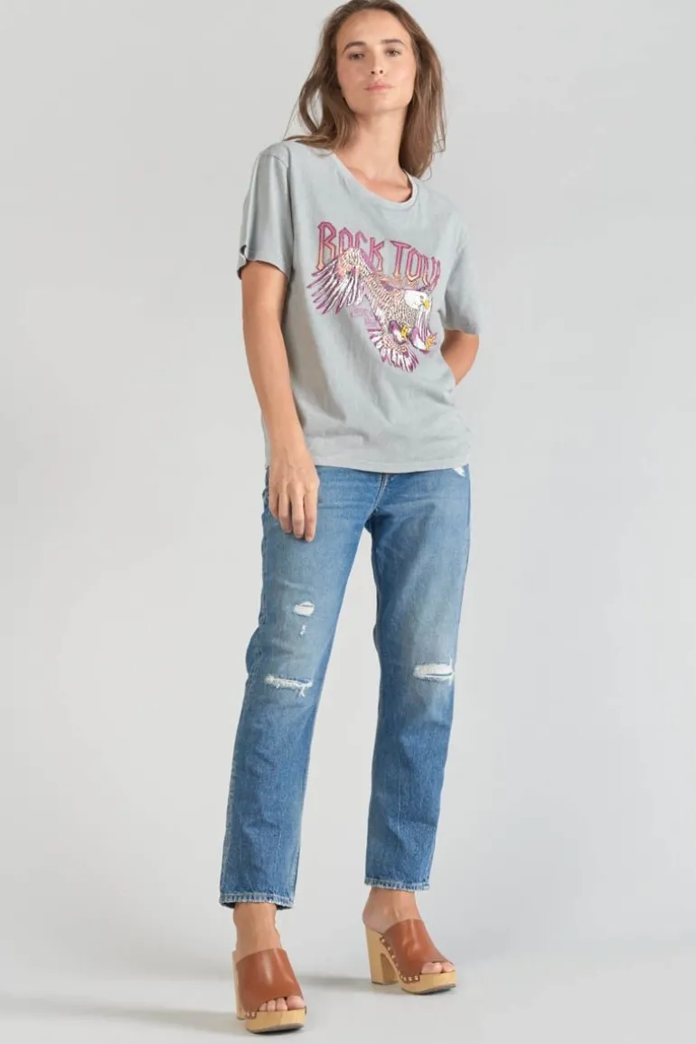 Le Temps des Cerises T-Shirt Nixon Gris Clair Delave-Femme T-Shirts & Débardeurs