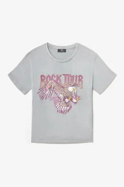 Le Temps des Cerises T-Shirt Nixon Gris Clair Delave-Femme T-Shirts & Débardeurs