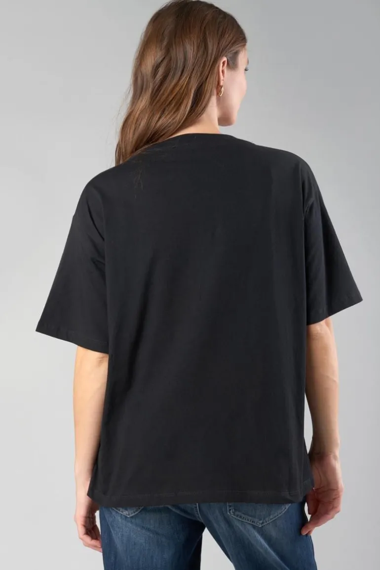 Le Temps des Cerises T-Shirt Oraya Noir A Strass-Femme T-Shirts & Débardeurs