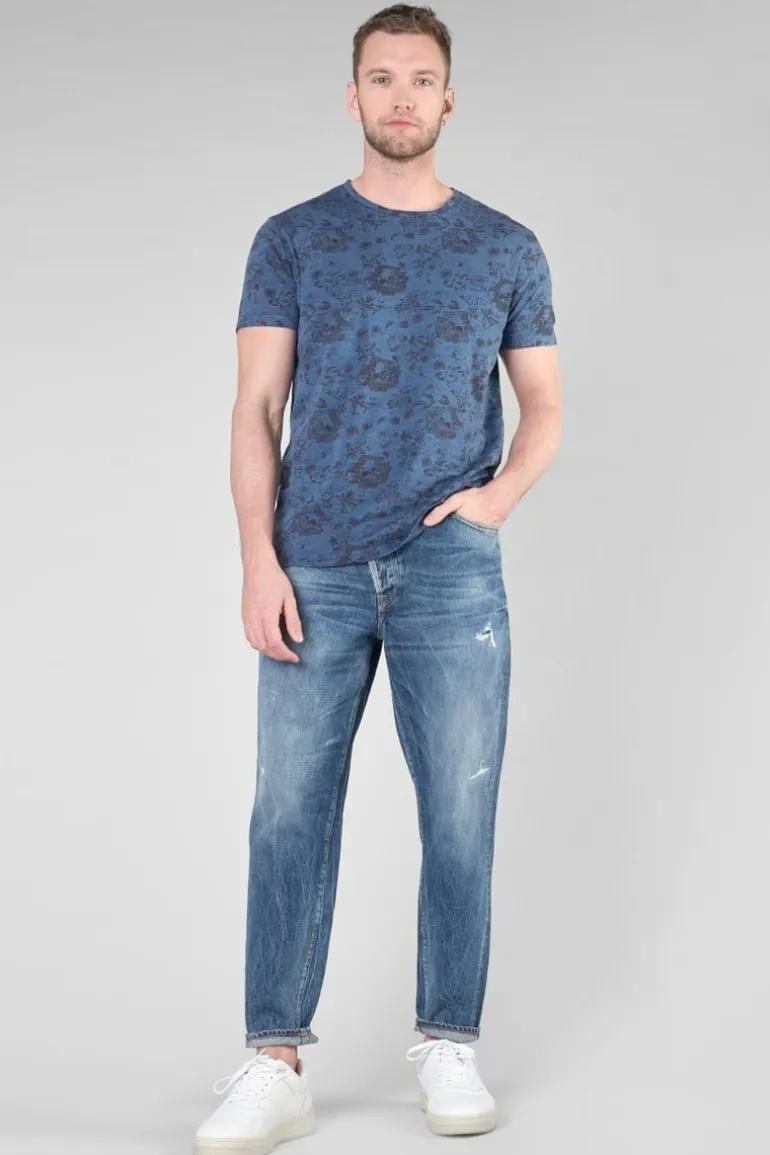 Le Temps des Cerises T-Shirt Pagan Bleu A Motif-Homme T-Shirts & Polos