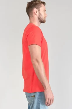 Le Temps des Cerises T-Shirt Paia Corail-Homme T-Shirts & Polos