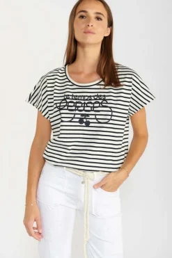 Le Temps des Cerises T-Shirt Sailor Mariniere-Femme T-Shirts & Débardeurs