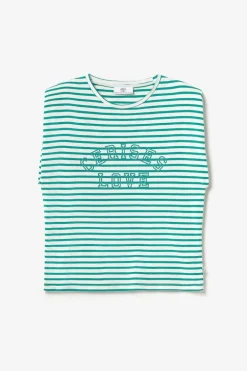 Le Temps des Cerises T-Shirt Sans Manches Male A Rayures Vertes-Femme T-Shirts & Débardeurs