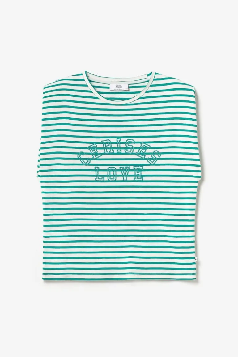 Le Temps des Cerises T-Shirt Sans Manches Male A Rayures Vertes-Femme T-Shirts & Débardeurs