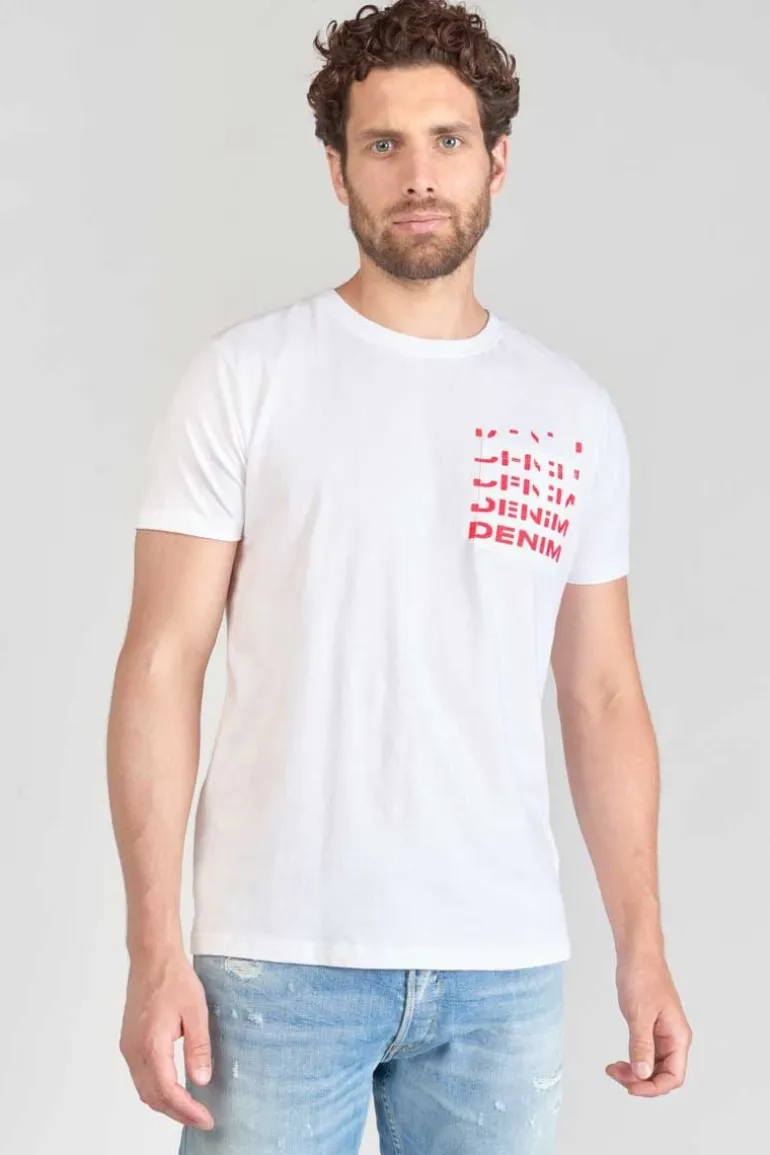 Le Temps des Cerises T-Shirt Saros Blanc-Homme T-Shirts & Polos