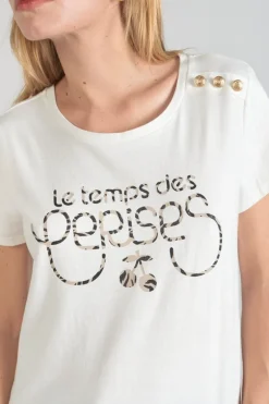 Le Temps des Cerises T-Shirt Savana Blanc Imprime-Femme T-Shirts & Débardeurs