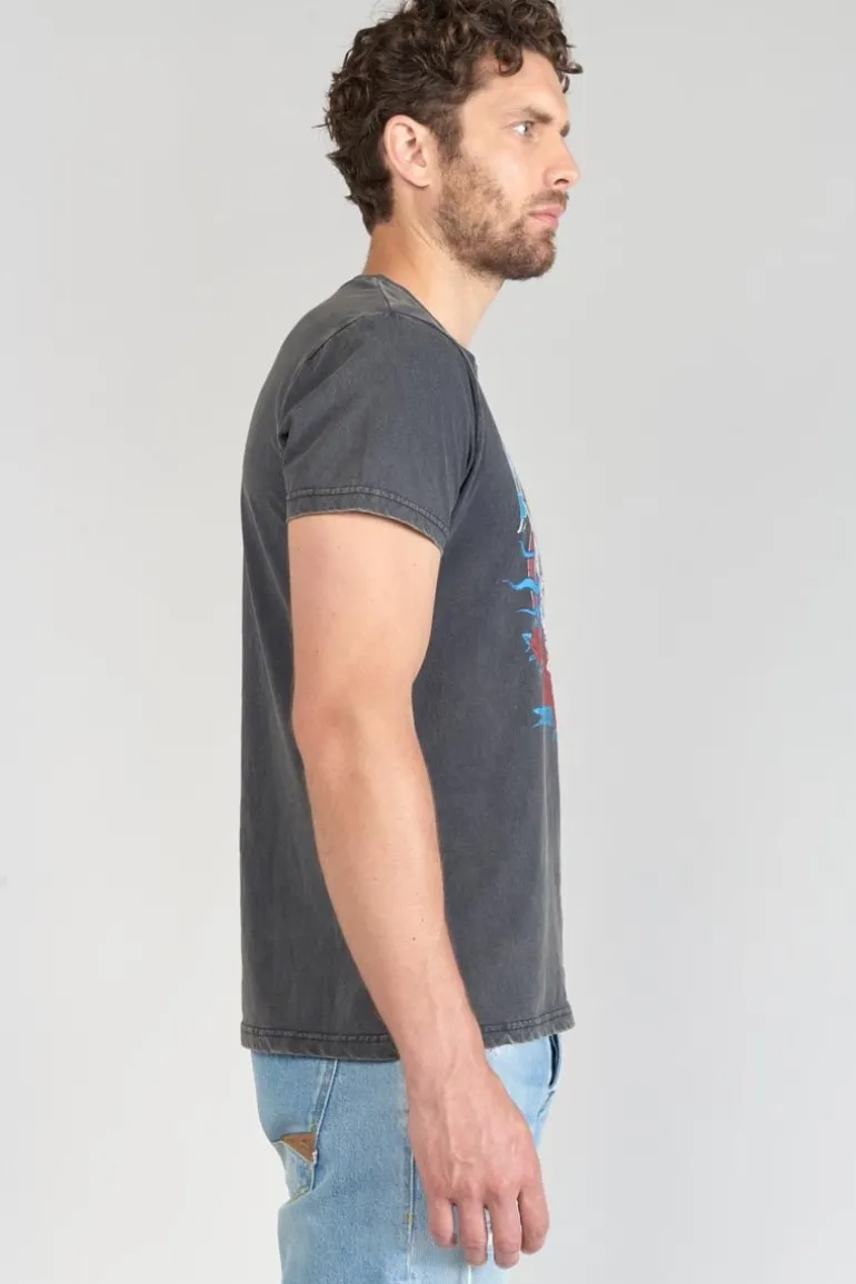 Le Temps des Cerises T-Shirt Tije Gris Delave Imprime-Homme T-Shirts & Polos