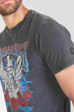 Le Temps des Cerises T-Shirt Tije Gris Delave Imprime-Homme T-Shirts & Polos