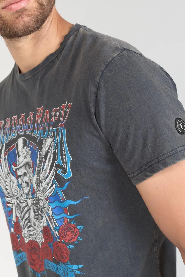 Le Temps des Cerises T-Shirt Tije Gris Delave Imprime-Homme T-Shirts & Polos
