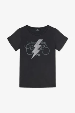 Le Temps des Cerises T-Shirt Tonito Noir Imprime-Femme T-Shirts & Débardeurs