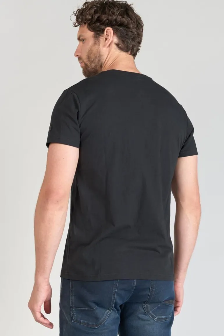 Le Temps des Cerises T-Shirt Usma Noir Imprime-Homme T-Shirts & Polos