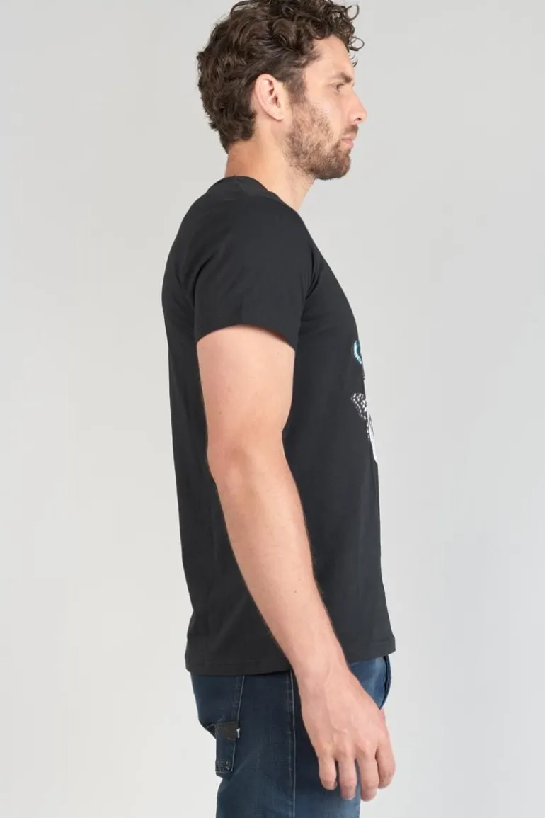 Le Temps des Cerises T-Shirt Usma Noir Imprime-Homme T-Shirts & Polos