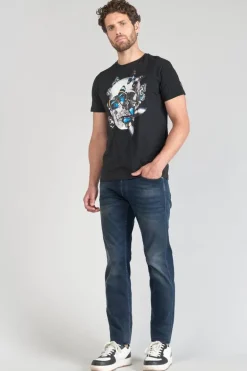 Le Temps des Cerises T-Shirt Usma Noir Imprime-Homme T-Shirts & Polos